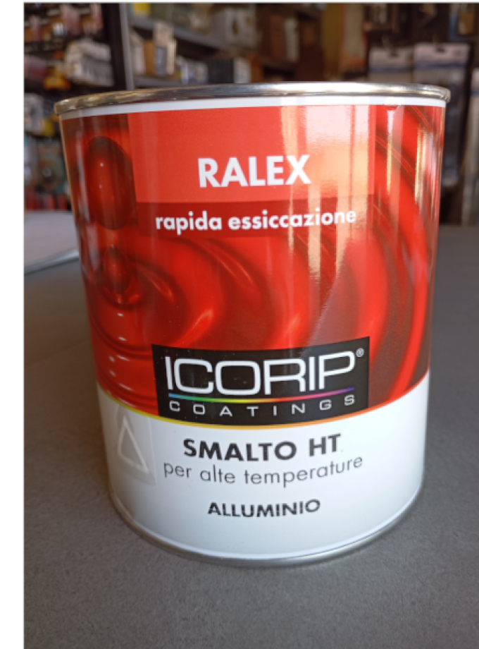 SMALTO PER ALTE TEMPERATURE COL.ALLUMINIO RAPIDA ESSICAZIONE 0,5 LT