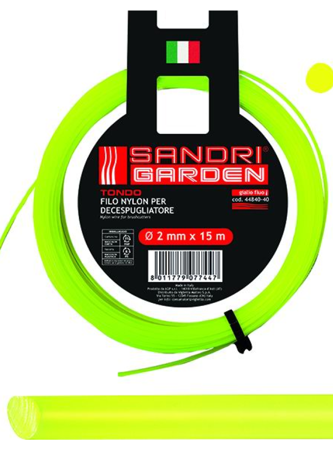 FILO P/DECESPUGLIATORI SANDRIGARDEN TONDO D. 2 mm x 15 mt