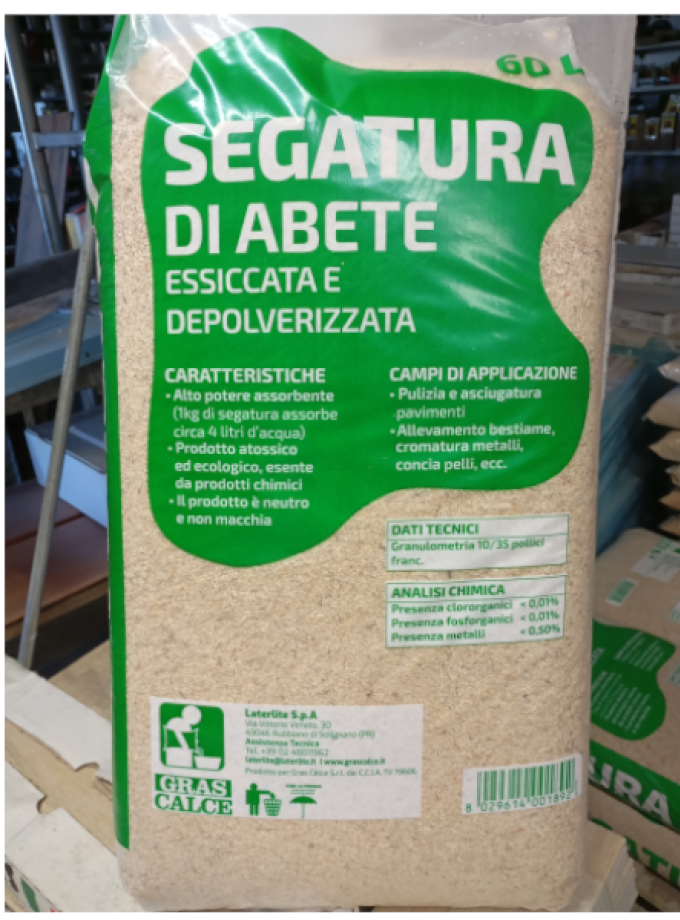 SEGATURA IN SACCHI LT 60