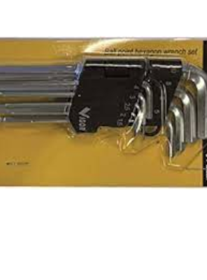 SERIE 9 PEZZI CHIAVI A BRUGOLA VIGOR  1,5-10 MM