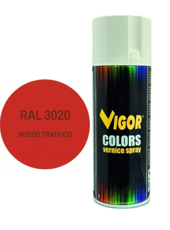 VERNICE SPRAY VIGOR 400 ml RAL 3020 ROSSO TRAFFICO