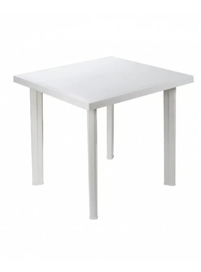 TAVOLO BIANCO FIOCCO QUADRATO 80X75X72H