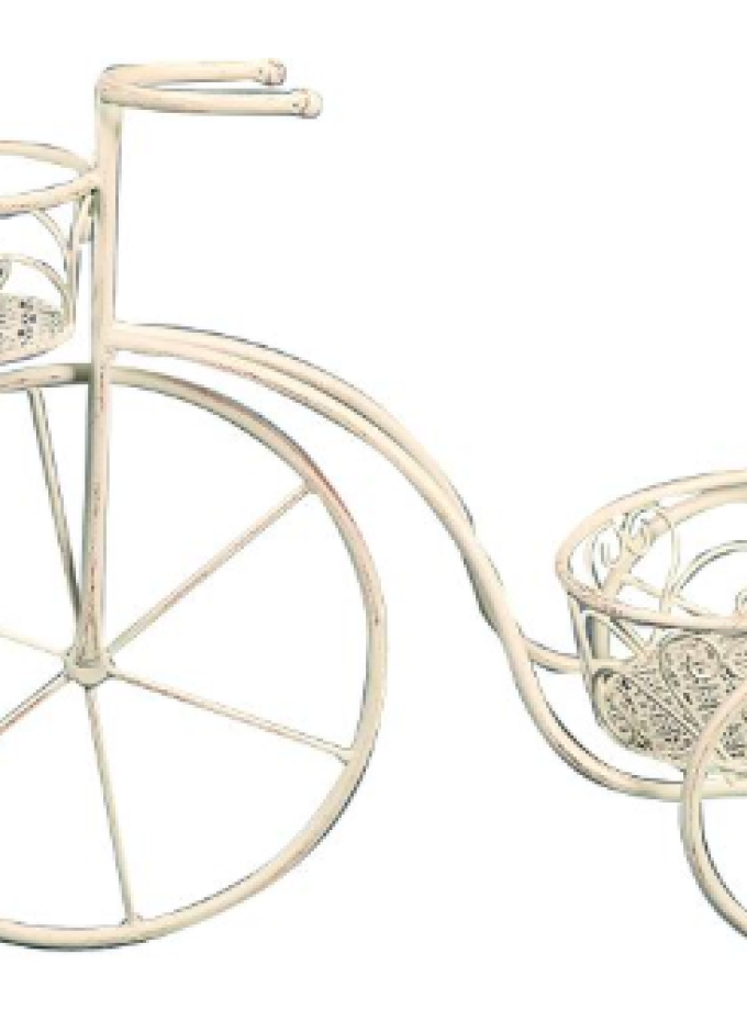 PORTAFIORI BICI 2 CESTI MIKA BIANCO VIGOR