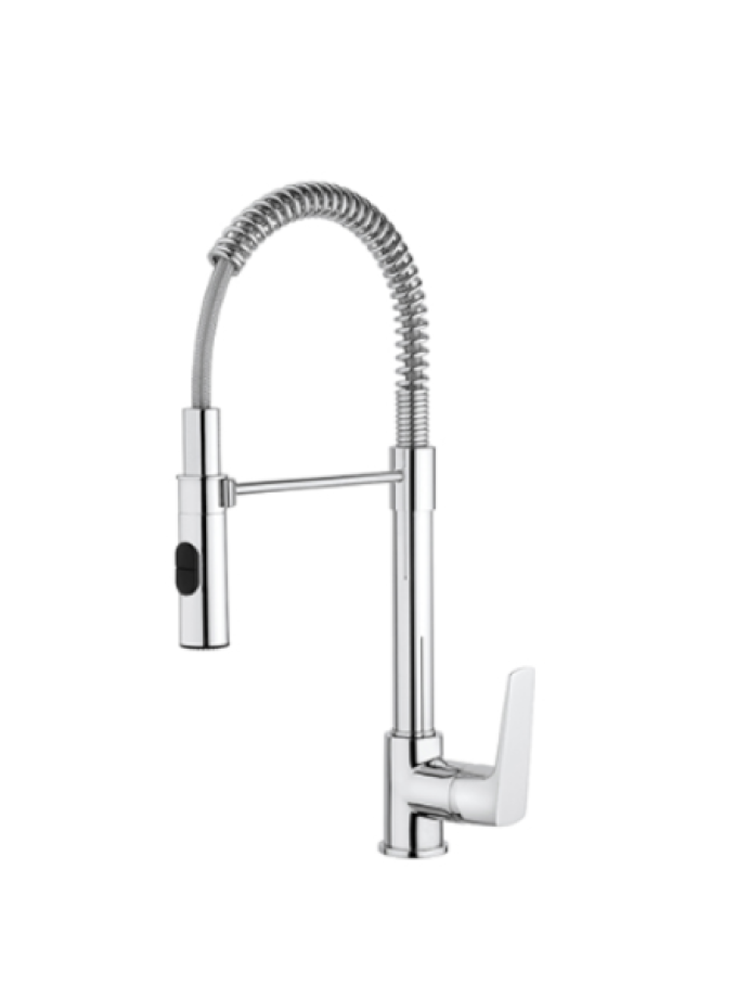 MISCELATORE LAVELLO CUCINA ALTO CON DOCCETTA ESTRAIBILE