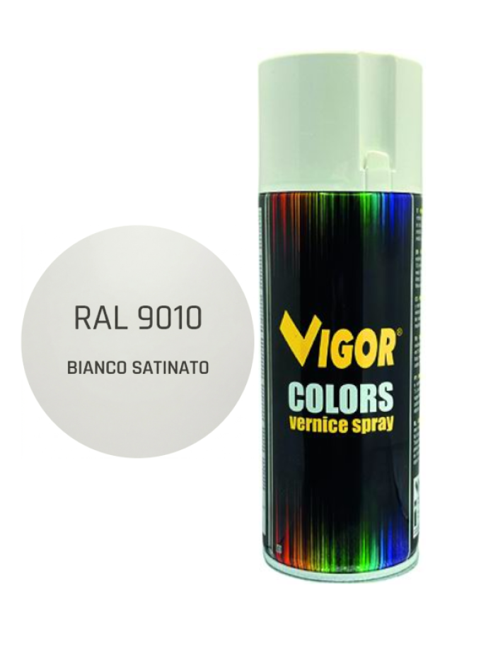 VERNICE SPRAY VIGOR 400 ml RAL 9010 BIANCO SATINATO