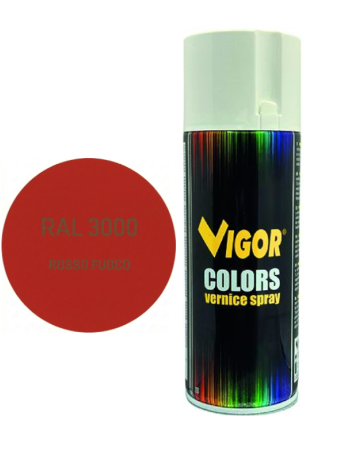 VERNICE SPRAY VIGOR 400 ml RAL 3000 ROSSO FUOCO