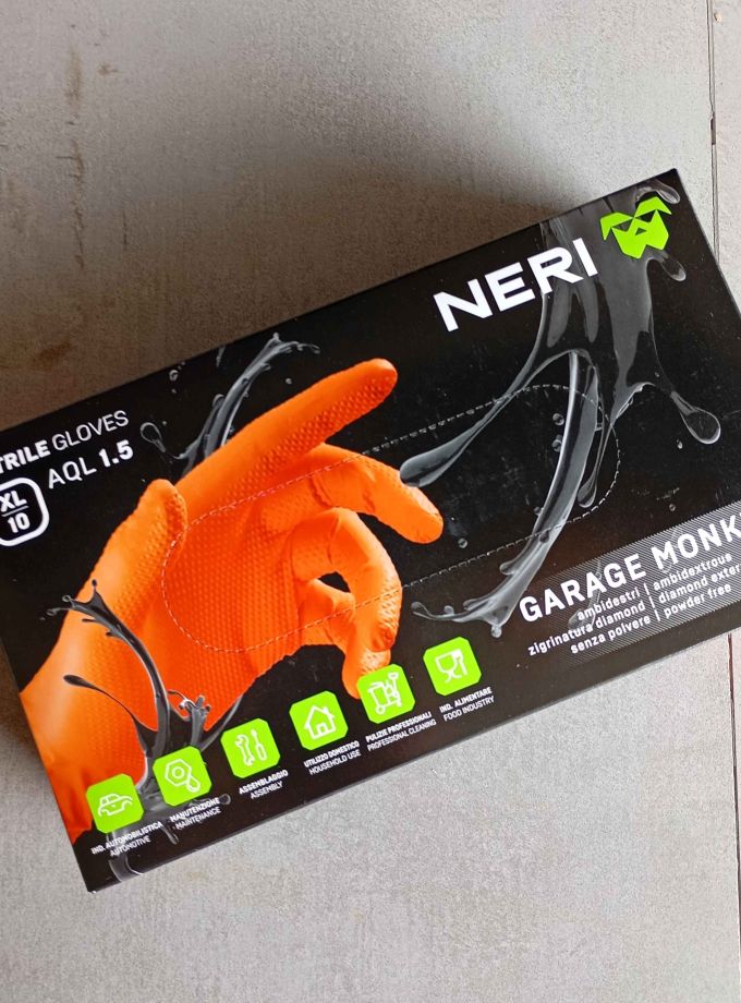 GUANTI NITRILE ARANCIONI TG 10/XL