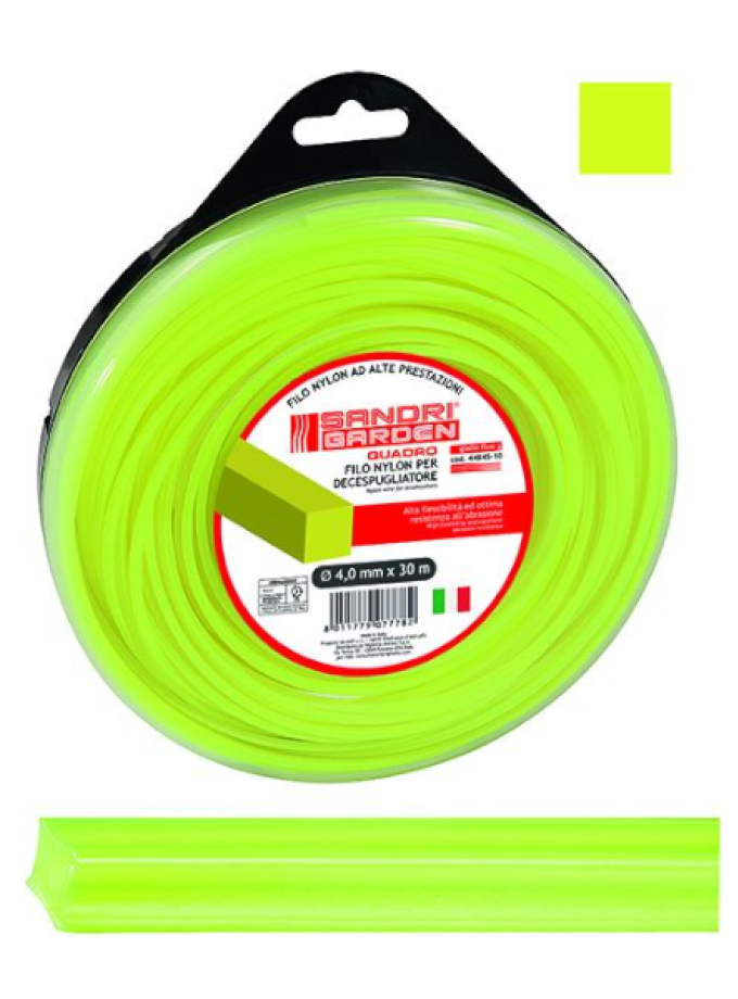 FILO P/DECESPUGLIATORI SANDRIGARDEN QUADRO D. 4 mm x 30 mt