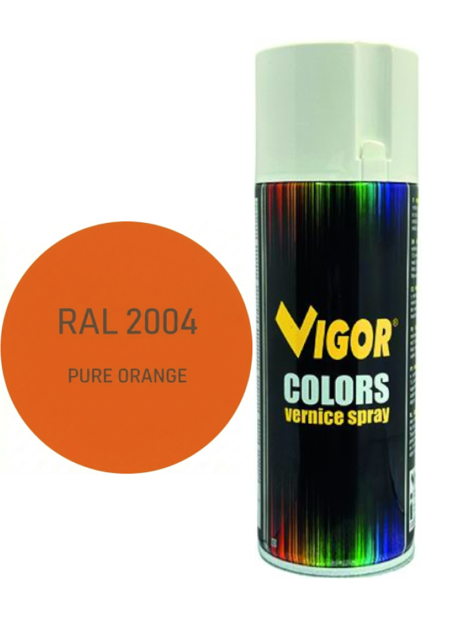 VERNICE SPRAY VIGOR 400 ml RAL 2004 ARANCIO PURO