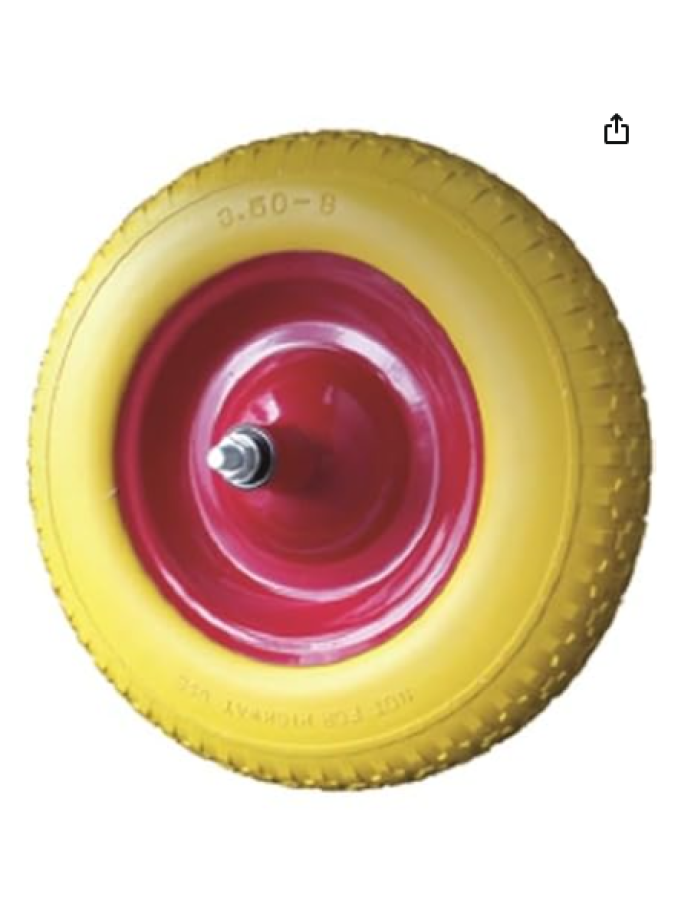 RUOTA PER CARRIOLA VIGOR SCHIUMA PERNO 21 CM