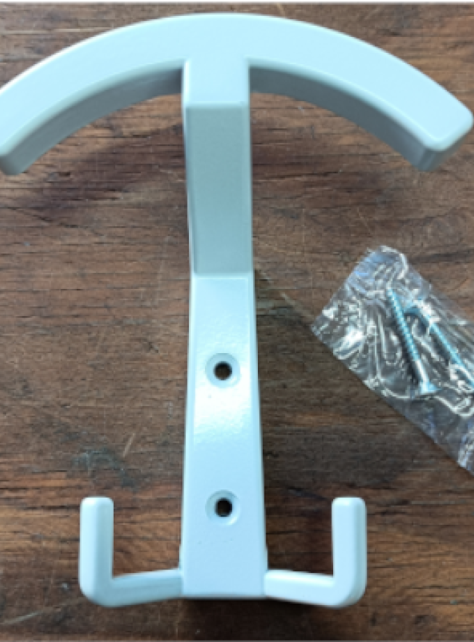 APPENDIABITI VERNICIATO BIANCO 3 POSTI ANCORA