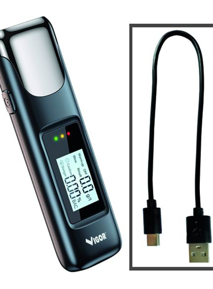 ETILOMETRO ALCOOL-TEST PORTATILE RICARICABILE USB-C
