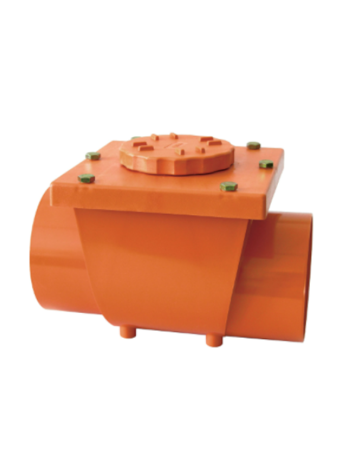 VALVOLA ANTIRIFLUSSO PVC ARANCIO D.100