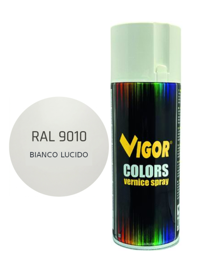 VERNICE SPRAY VIGOR 400 ml RAL 9010 BIANCO LUCIDO