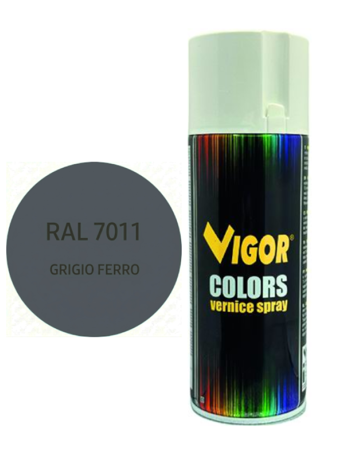 VERNICE SPRAY VIGOR 400 ml RAL 7011 GRIGIO FERRO