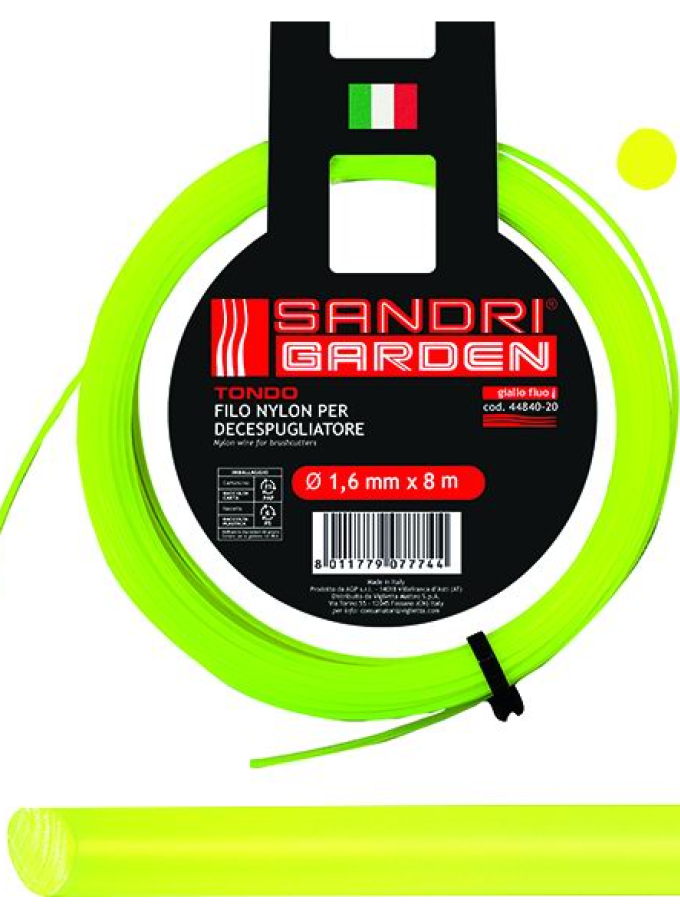 FILO P/DECESPUGLIATORI SANDRIGARDEN TONDO D. 1,6 mm x 8 mt