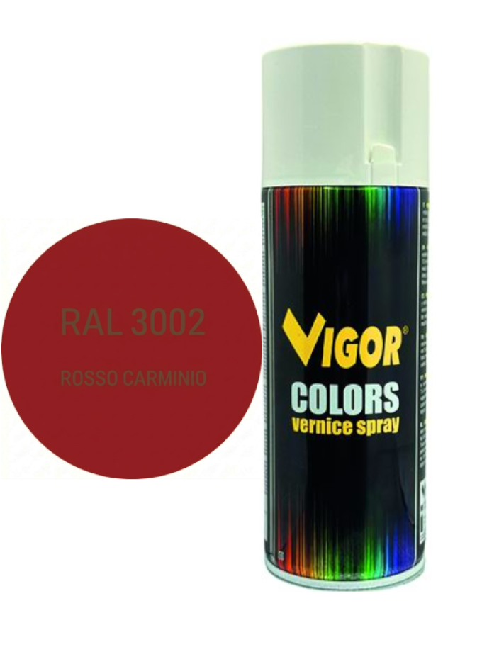 VERNICE SPRAY VIGOR 400 ml RAL 3002 ROSSO CARMINIO