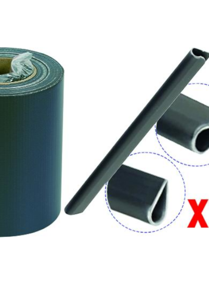 STRISCE OSCURANTI PVC ANTRACITE RAL 7016 19 cm X 35 mt CON 20 GANCI