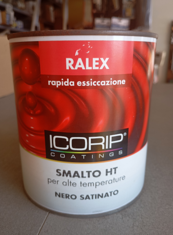 SMALTO PER ALTE TEMPERATURE COL.NERO SATINATO RAPIDA ESSICAZIONE 0,5 LT