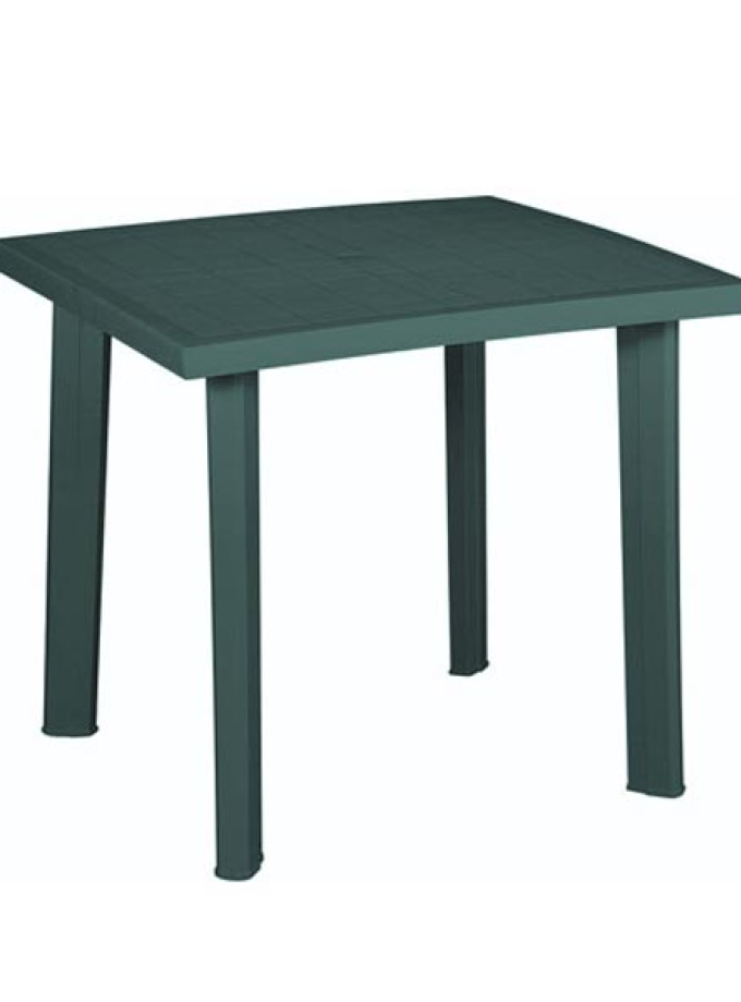 TAVOLO VERDE FIOCCO QUADRATO 80X75X72H