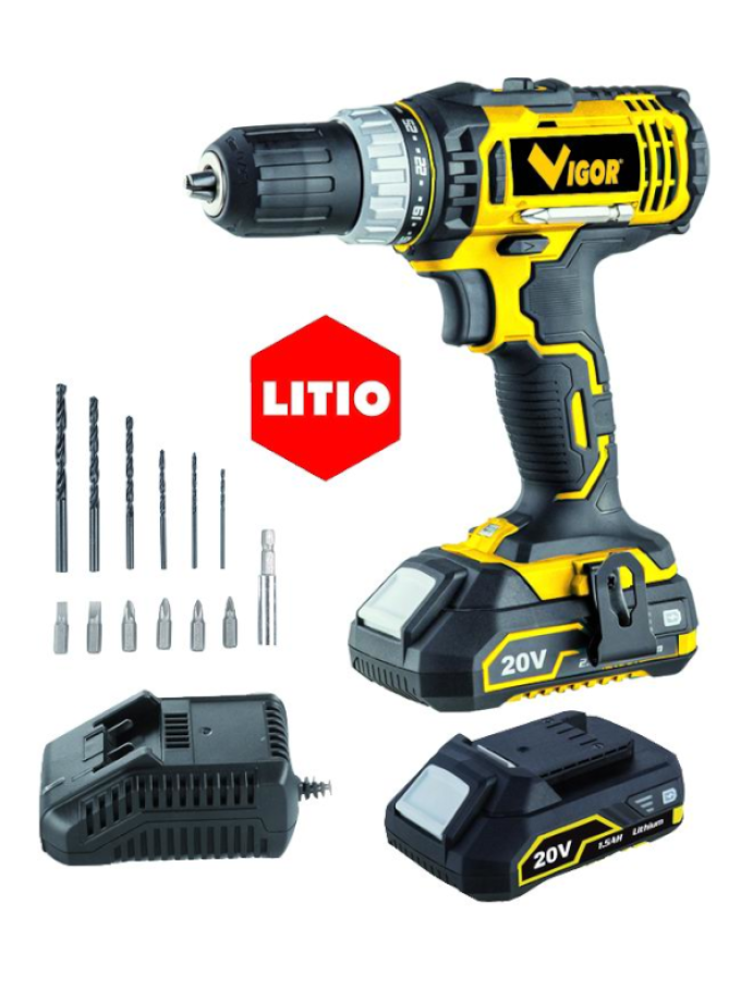 TRAPANO A BATTERIA VIGOR VI-T20/LI IN VALIGETTA