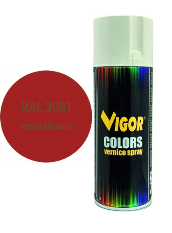 VERNICE SPRAY VIGOR 400 ml RAL 3001 ROSSO SEGNALE