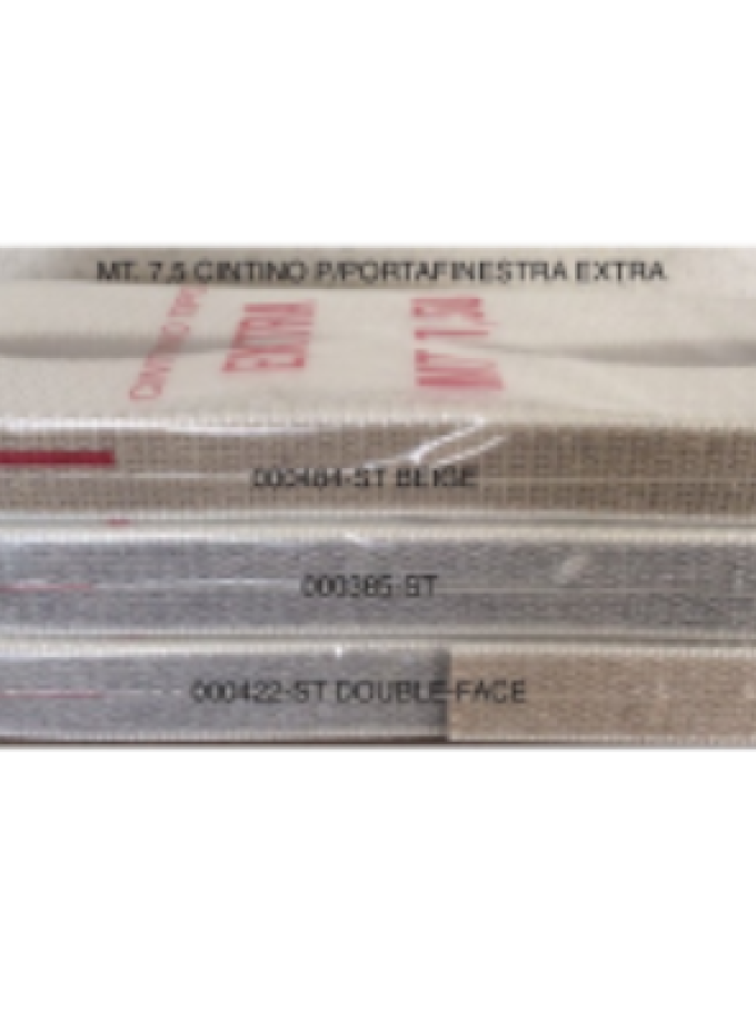 CINTINI COTONE TIPO EXTRA BEIGE C/RIGHE BIANCHE MT 7,5