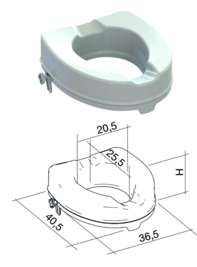 ALZAWATER - RIALZO WC IN POLIPROPILENE