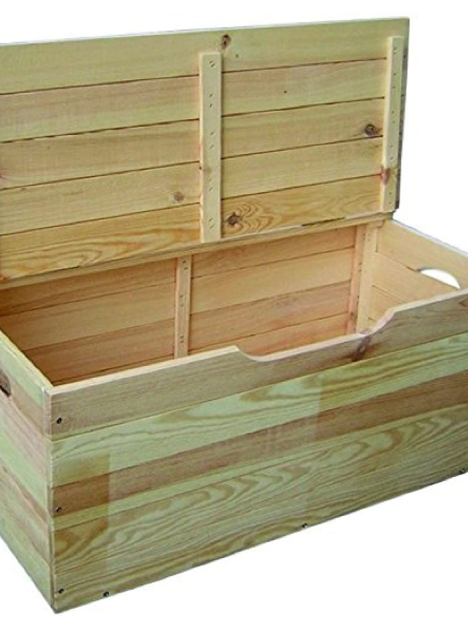 CASSAPANCA IN LEGNO CON COPERCHIO 75x35x33 H
