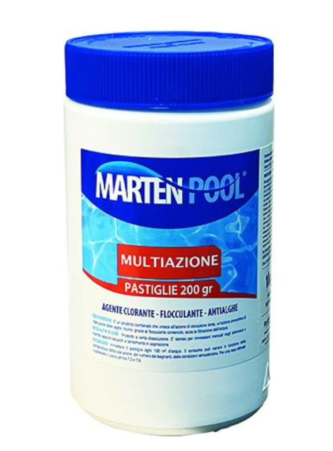 DISINFETTANTI CLORATI MARTEN POOL MULTIAZIONE DISCO 200 GR 1 KG