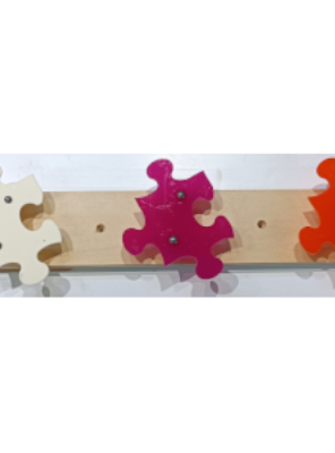 APPENDIABITI / ATTACCAPANNI DA PARETE "PUZZLE" 3 POSTI
